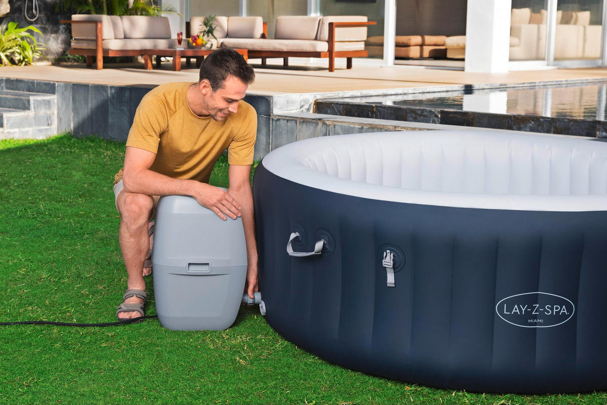 WHIRLPOOL MIAMI 60001 MIAMI AIRJET 180/66 cm  - Dunkelblau, KONVENTIONELL, Kunststoff/Metall (180/66cm) - Bestway