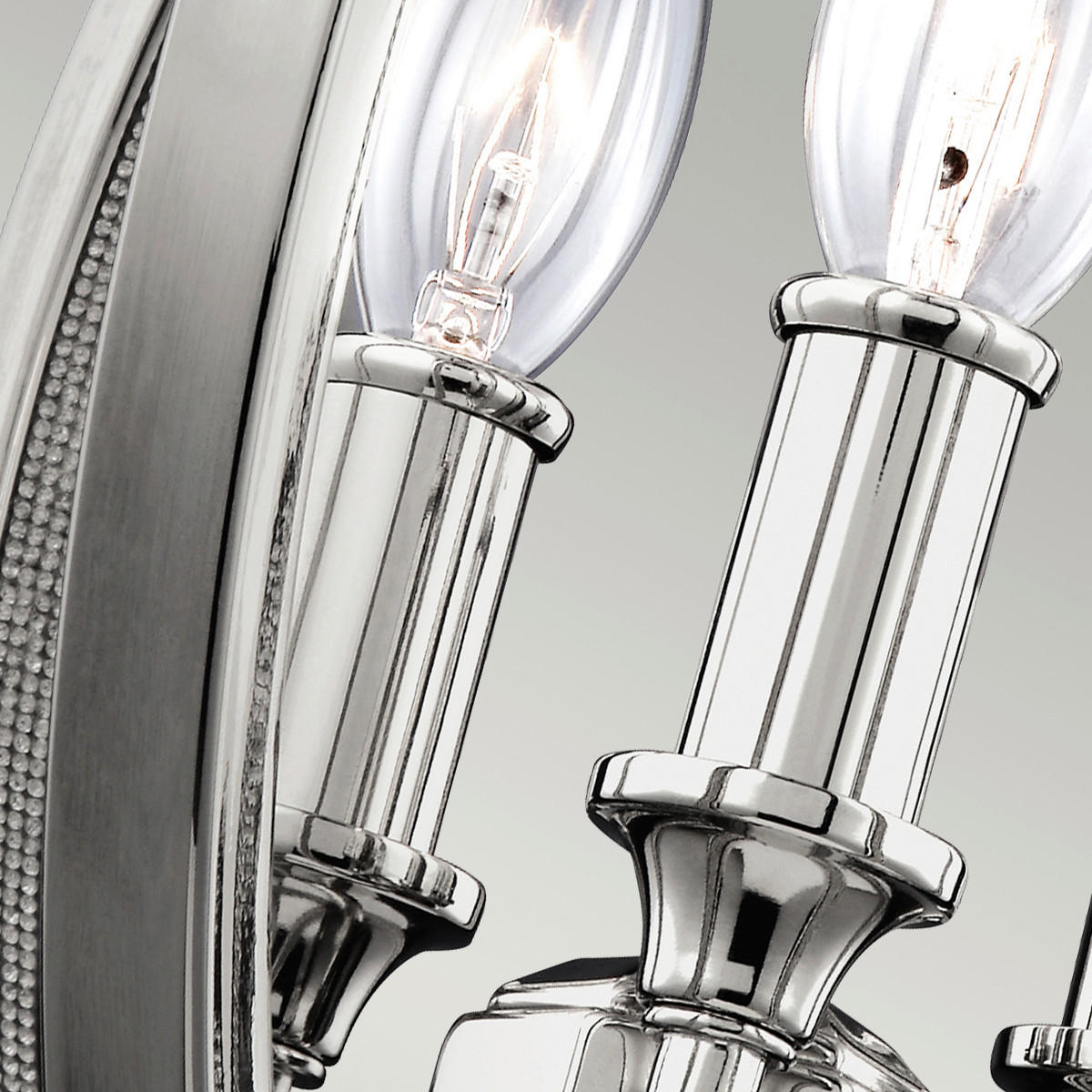 Thumbnail - Elstead Lighting Hängeleuchte Elstead Corinne, Nickel, Metall, 50.8 cm, Grüner Punkt, RoHS, Lampen & Leuchten, Innenbele...