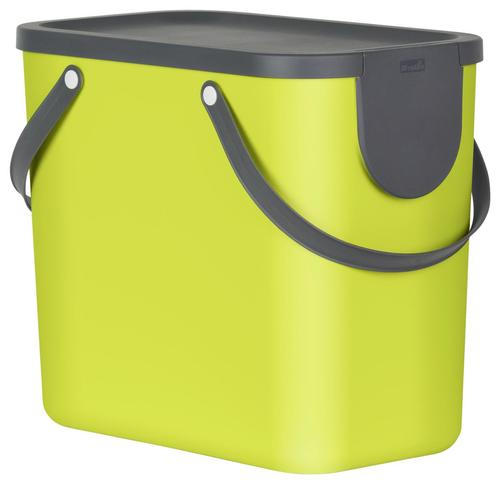 KÔŠ NA ODPADKY  25 l - limetková, Basics, plast (23,5/34/40cm) - Rotho