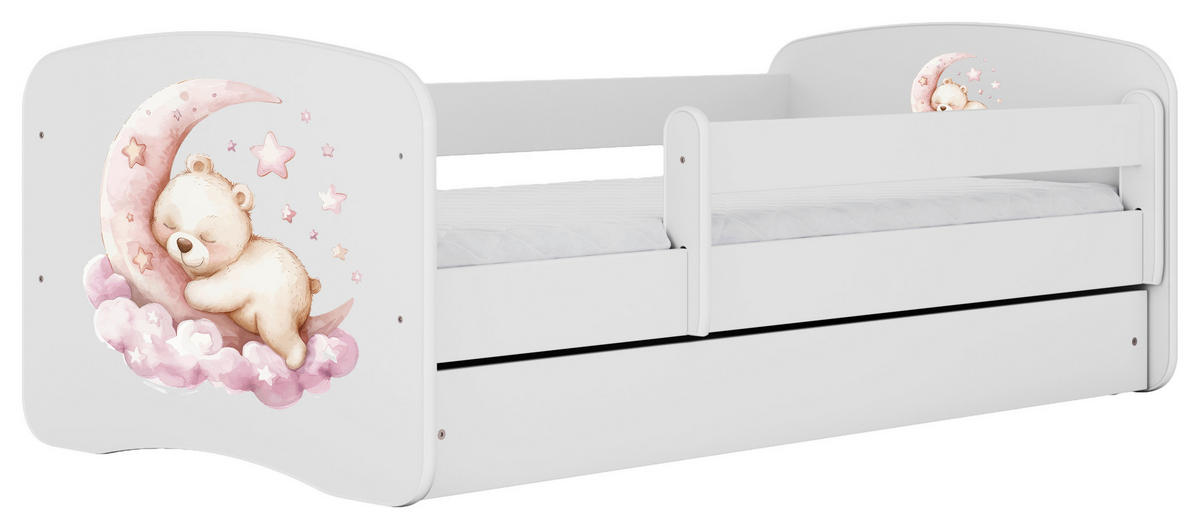 KINDER-/JUNIORBETT 80/160 cm  in Weiß  - Birkefarben/Weiß, MODERN, Holz/Holzwerkstoff (80/160cm) - MID.YOU