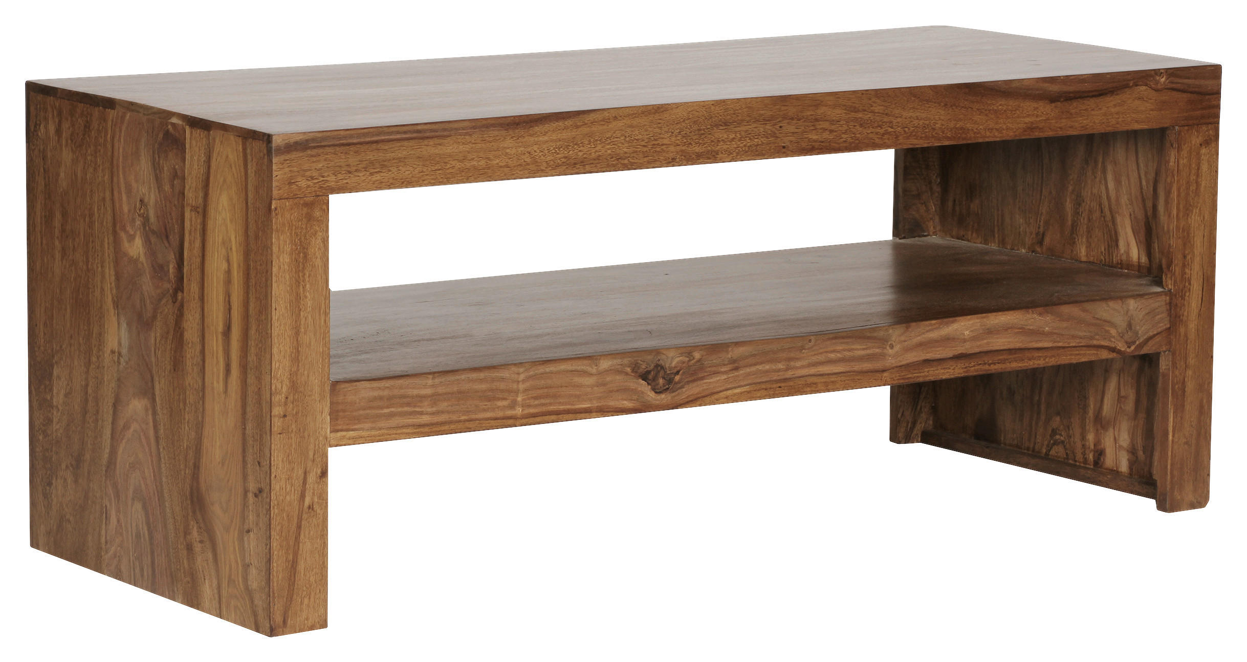 COUCHTISCH Sheesham massiv rechteckig Sheeshamfarben - Sheeshamfarben, Design, Holz (110/45/45cm) - MID.YOU