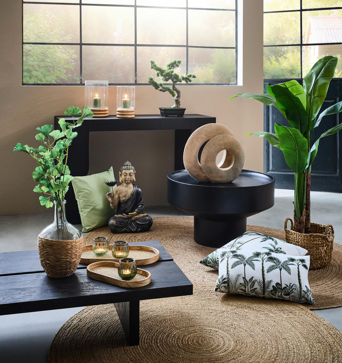 WINDLICHT Klar, Naturfarben 18/28 cm  - Klar/Naturfarben, Basics, Glas/Naturmaterialien (18/28cm) - Ambia Home