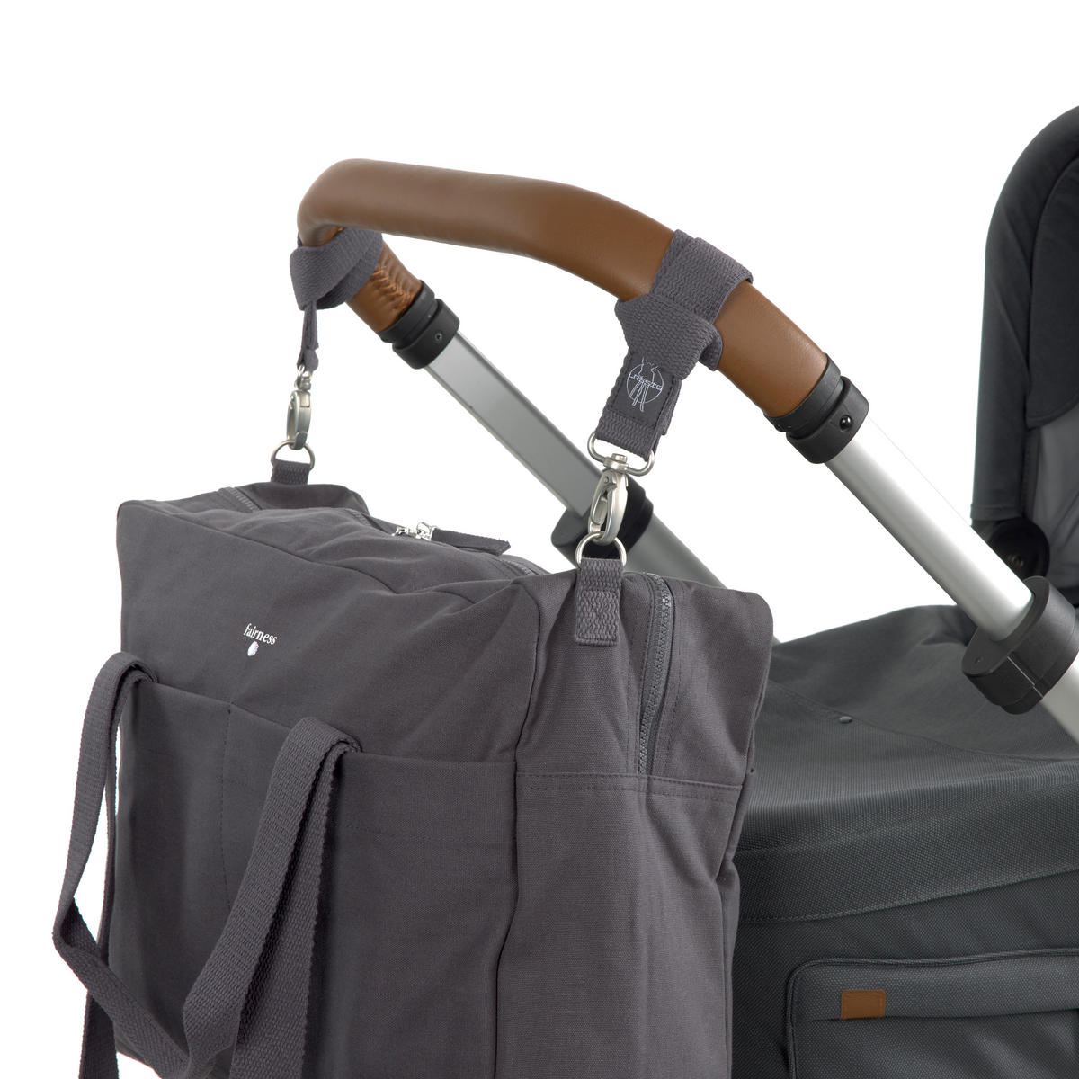 WICKELTASCHE  - Anthrazit, Basics, Textil (44/16/34cm) - Lässig