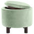 HOCKER Hellgrün - Hellgrün, Basics, Holz/Textil (49/40cm)