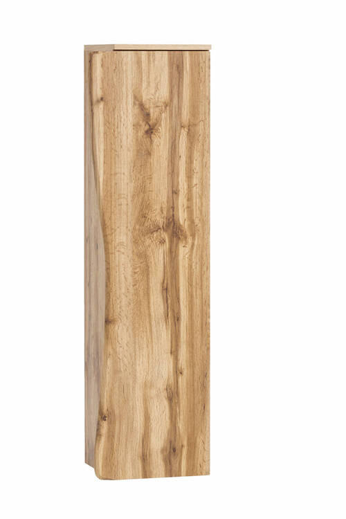 MIDISCHRANK 30/130/35 cm  - Eiche Wotan/Silberfarben, Natur, Holzwerkstoff/Kunststoff (30/130/35cm) - Xora
