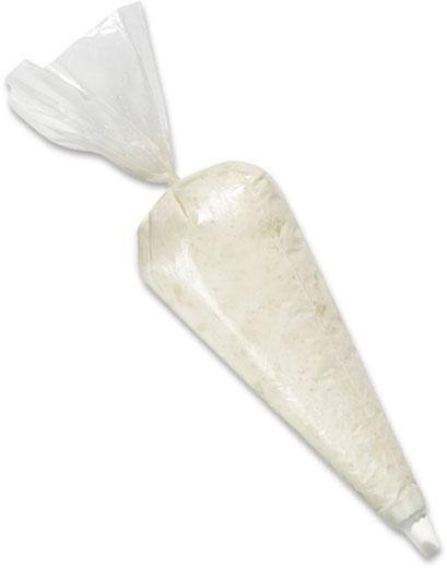 JEDNOKRATNA KESA ZA ŠLAG - prozirna/bela, Konvencionalno, plastika