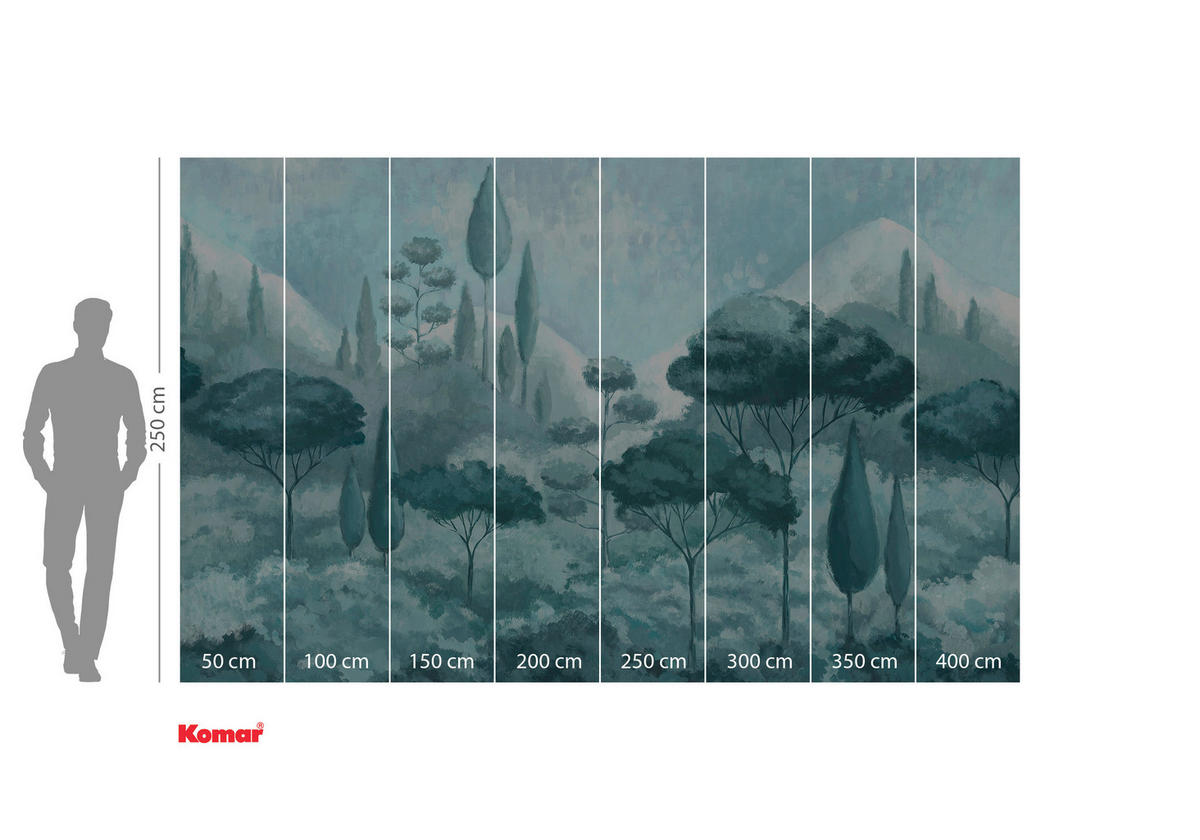 VLIESTAPETE - Blau/Weiß, Basics (400/250cm) - Komar