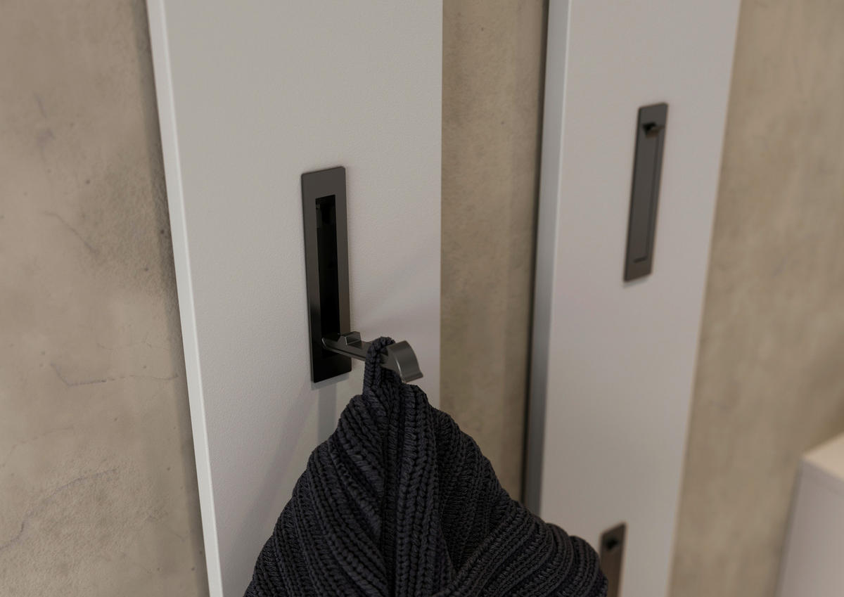 GARDEROBE 4-teilig  in 185/200/19 cm  - Kaschmir, Basics, Glas/Holzwerkstoff (185/200/19cm)