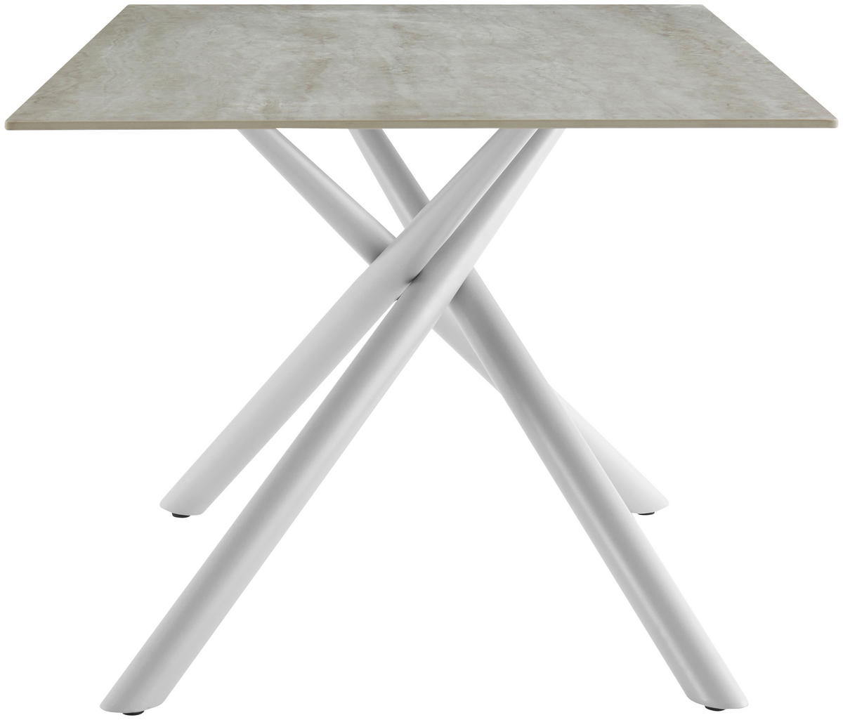 ESSTISCH rechteckig Beige  - Beige, Design, Stein/Metall (180/90/76cm) - Carryhome