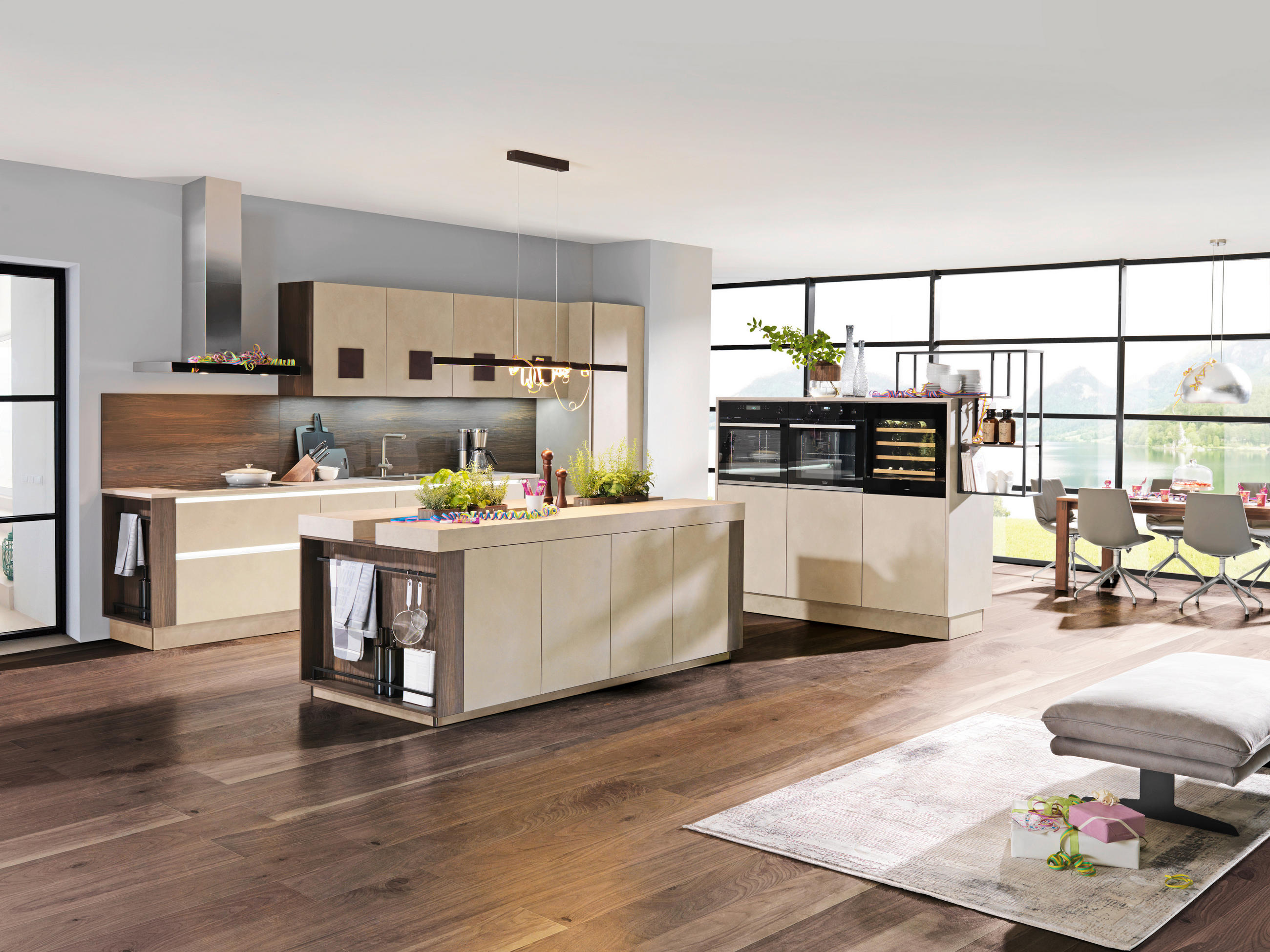 EINBAUKÜCHE DK613  - Design, Holzwerkstoff/Stein - Dieter Knoll