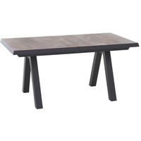 GARTENTISCH 160-200/90/77 cm Metall rechteckig  - Graubraun/Anthrazit, Basics, Keramik/Metall (160-200/90/77cm) - Siena Garden