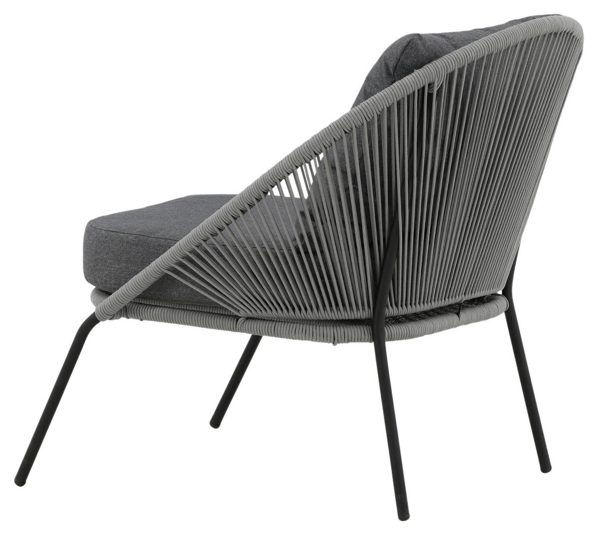 LOUNGESESSEL  - Schwarz/Grau, KONVENTIONELL, Kunststoff/Metall (73/78/85cm) - Gardenson