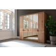 DREHTÜRENSCHRANK 247/230/62 cm 5-türig Eichefarben  - Eichefarben/Schwarz, Natur, Glas/Holz (247/230/62cm) - Linea Natura