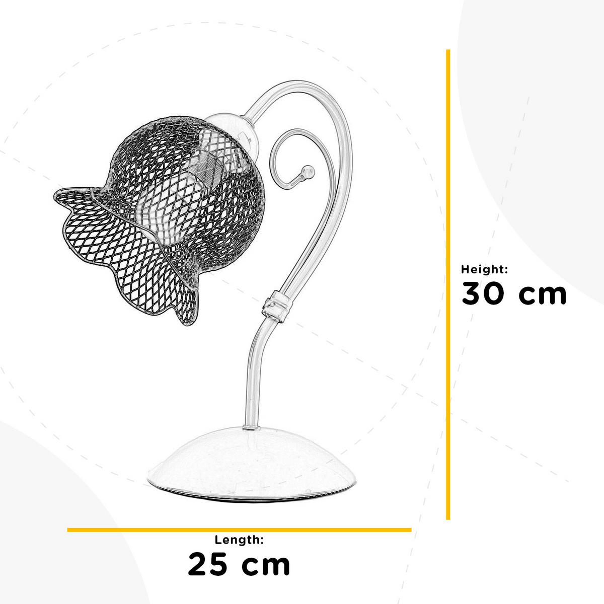DETSKÁ STOLNÁ LAMPA, 25/30 cm  - pink/biela, Konventionell, kov (25/30cm)