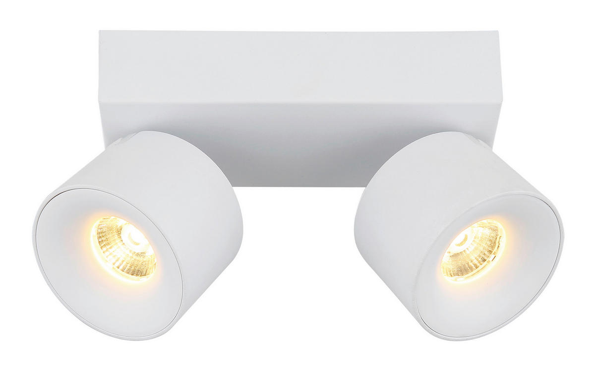 LED-STRAHLER - Weiss/Transparent, Basics, Kunststoff/Metall (20.5/7.2/12cm) - Globo