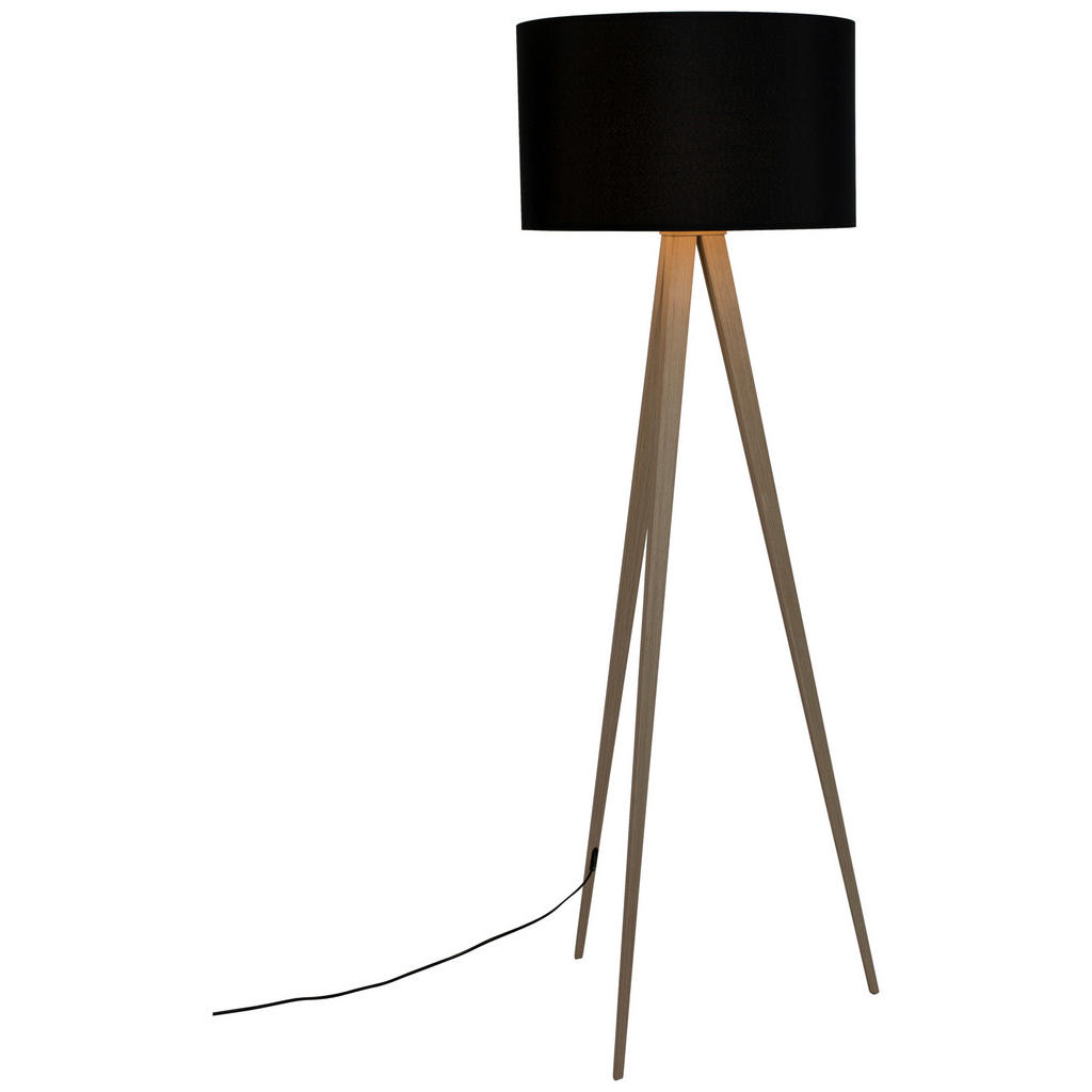 Thumbnail - Zuiver Stehleuchte Tripod Wood, Eiche, Textil, Eiche, massiv, 157 cm, Fußschalter, Lampen & Leuchten, Innenbeleuchtung, ...