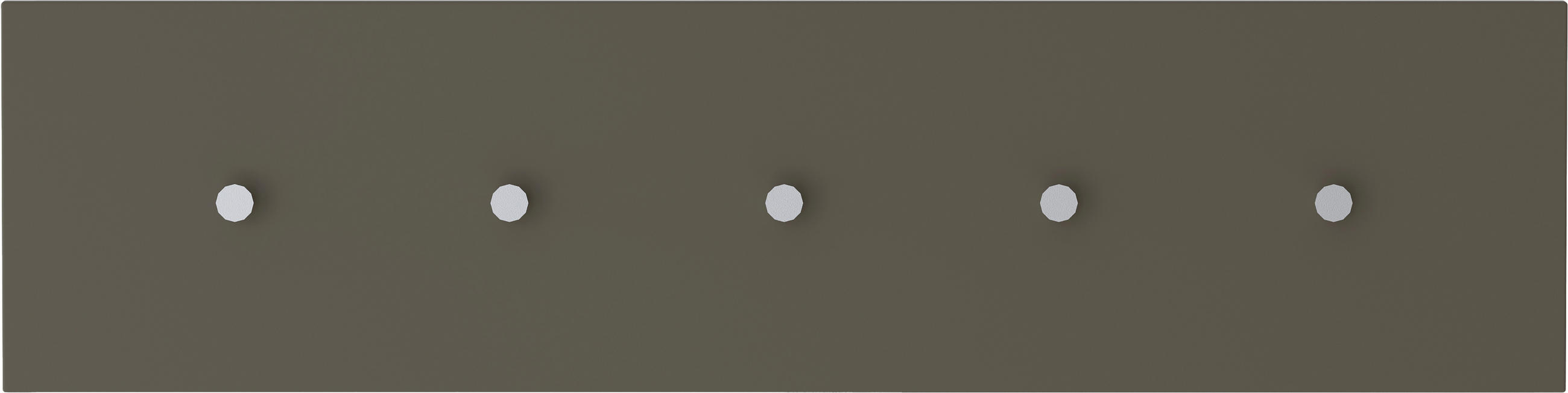 HAKENLEISTE  in Taupe  - Taupe, Design, Holzwerkstoff/Metall (100/25/5cm) - Moderano