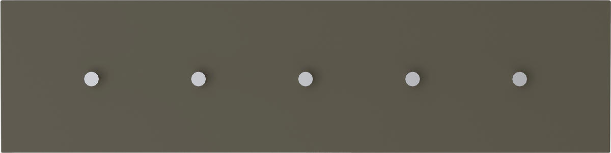 HAKENLEISTE  in Taupe  - Taupe, Design, Holzwerkstoff/Metall (100/25/5cm) - Moderano