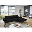 ECKSOFA in Echtleder Schwarz  310/180 cm  - Schwarz, Design, Leder/Metall (310/180cm) - Dieter Knoll