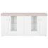 SIDEBOARD - Silberfarben/Weiß, Design, Glas/Holzwerkstoff (193/93/44cm) - Xora SIDEBOARD - Silberfarben/Weiß, Design, Glas/Holzwerkstoff (193/93/44cm) - Xora