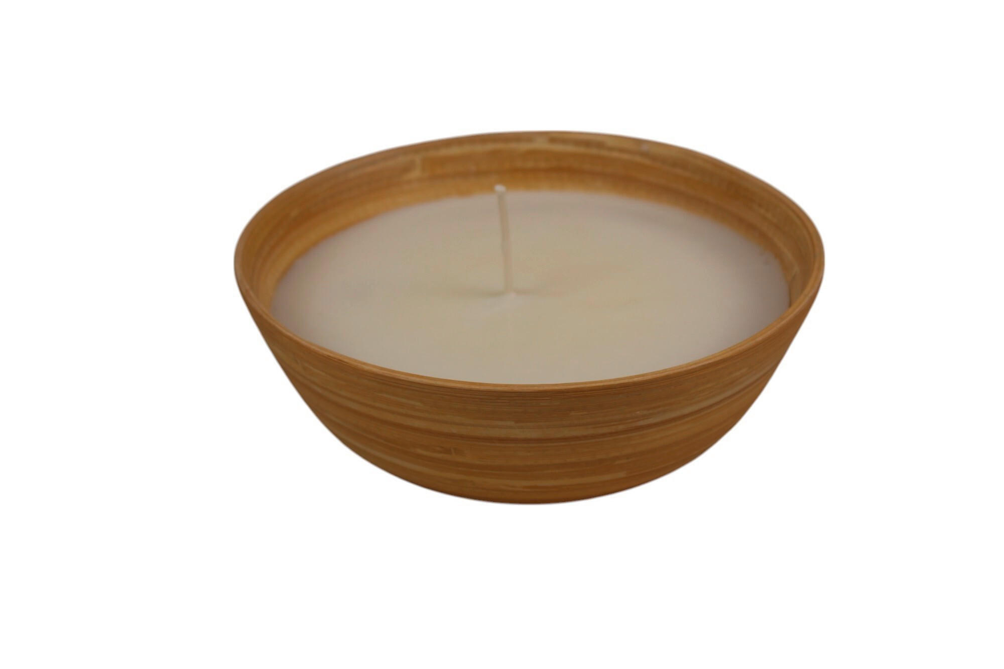 OUTDOORKERZE - Hellbraun/Weiß, Basics, Naturmaterialien/Paraffin (18/6,5cm) - Ambia Home