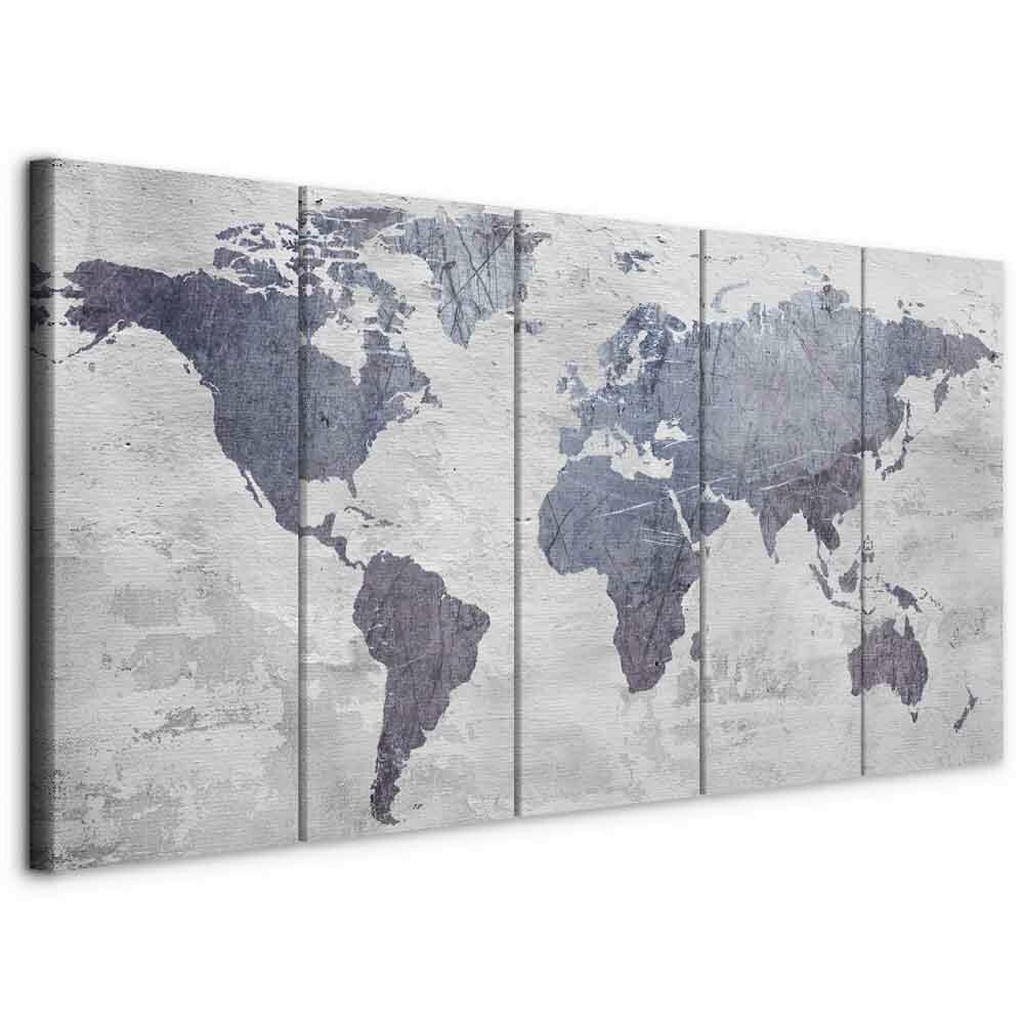 artgeist LEINWANDBILD, mapa světa, 200/80/1,2 cm