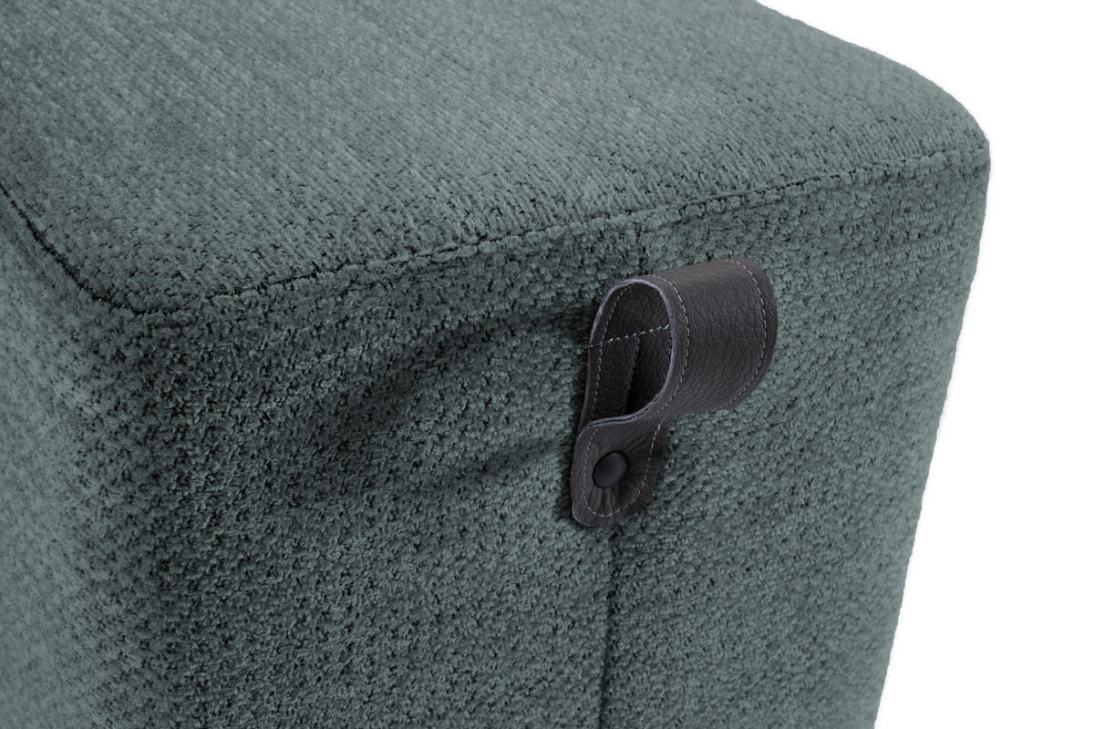 HOCKER Textil Dunkelgrün  - Dunkelgrün, Design, Textil (41/40/41cm) - Lomoco