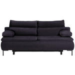 BOXSPRINGSOFA  in Webstoff Schwarz  - Schwarz, Design, Textil/Metall (202/93/100cm) - Novel