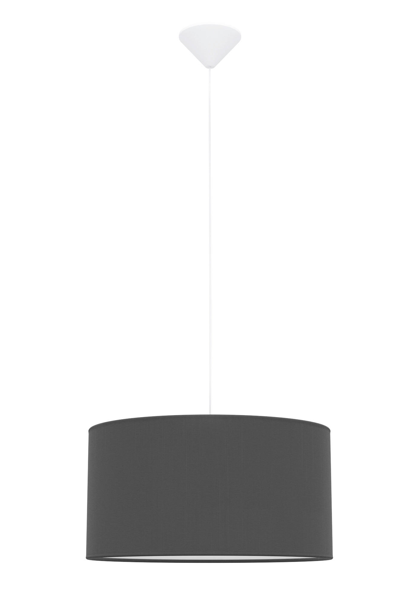 FÜGGŐLÁMPA  - grafitszürke, Design, műanyag/textil (40cm)