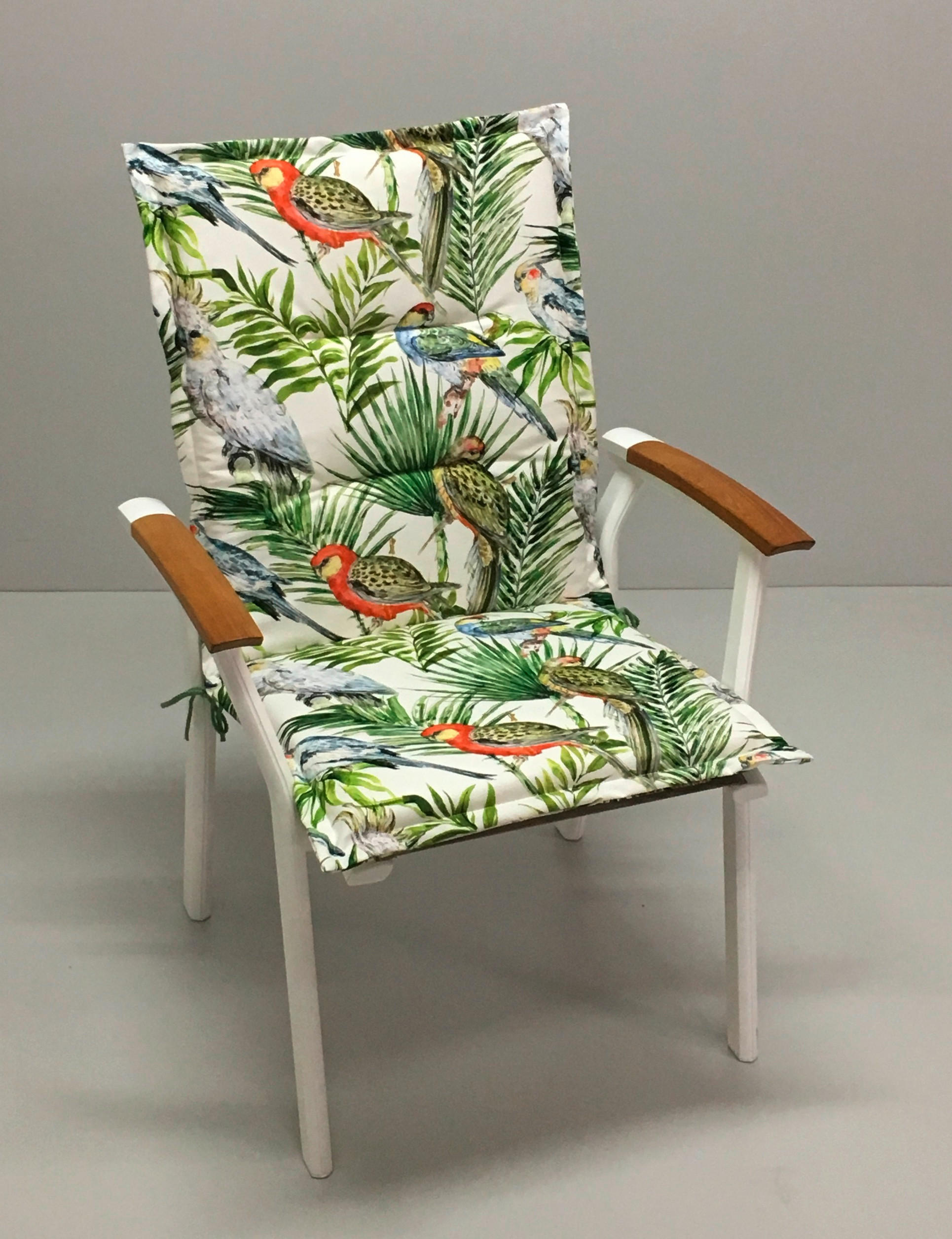 SESSELAUFLAGE Vogel  - Beige/Grün, Design, Textil (48/4/109cm)