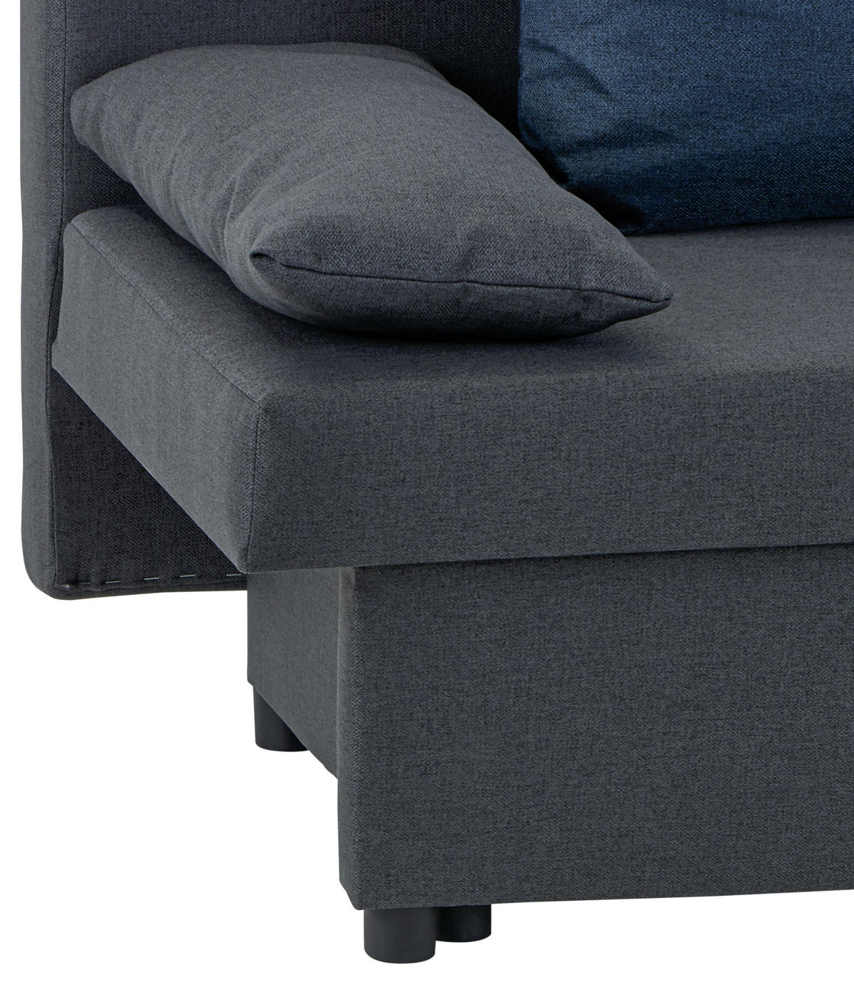 SCHLAFSOFA Dunkelgrau  - Blau/Dunkelgrau, Basics, Karton/Holz (192/82cm) - MID.YOU