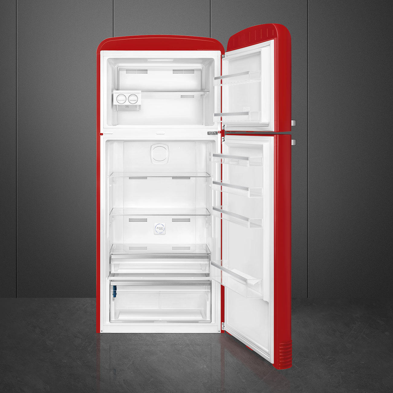 KÜHL-GEFRIER-KOMBINATION 79,6/192,1/80,5 cm FAB50RRD5 - Rot, Basics, Metall (79,6/192,1/80,5cm) - SMEG