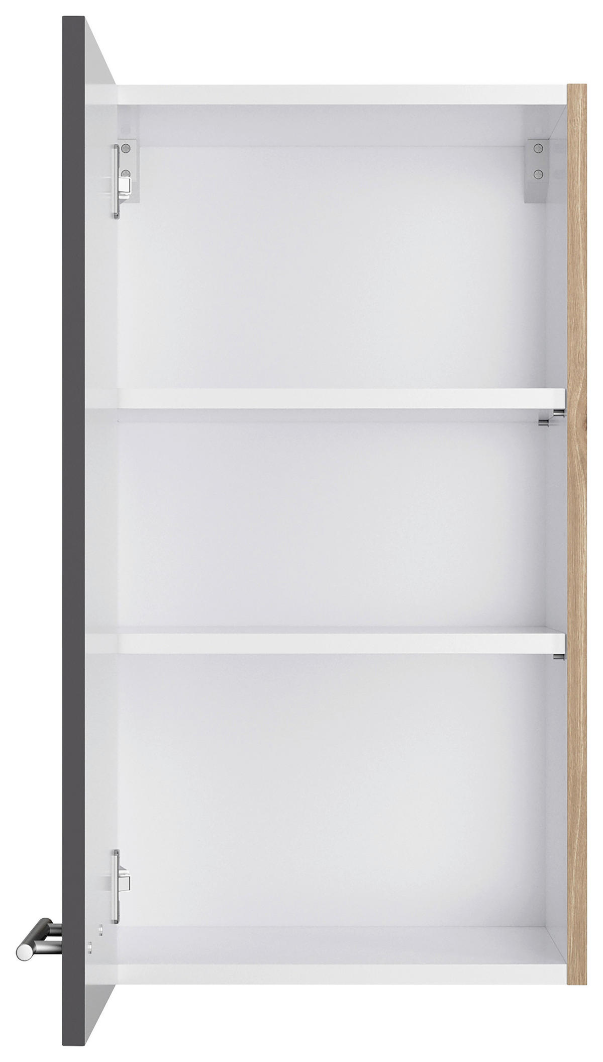 KÜCHENBLOCK 270 cm   in Anthrazit, Eichefarben  - Edelstahlfarben/Eichefarben, Basics, Holzwerkstoff/Metall (270cm) - Optifit
