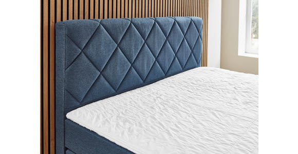 BOXSPRINGBETT 160/200 cm  in Dunkelblau  - Schwarz/Dunkelblau, KONVENTIONELL, Kunststoff/Textil (160/200cm) - Carryhome