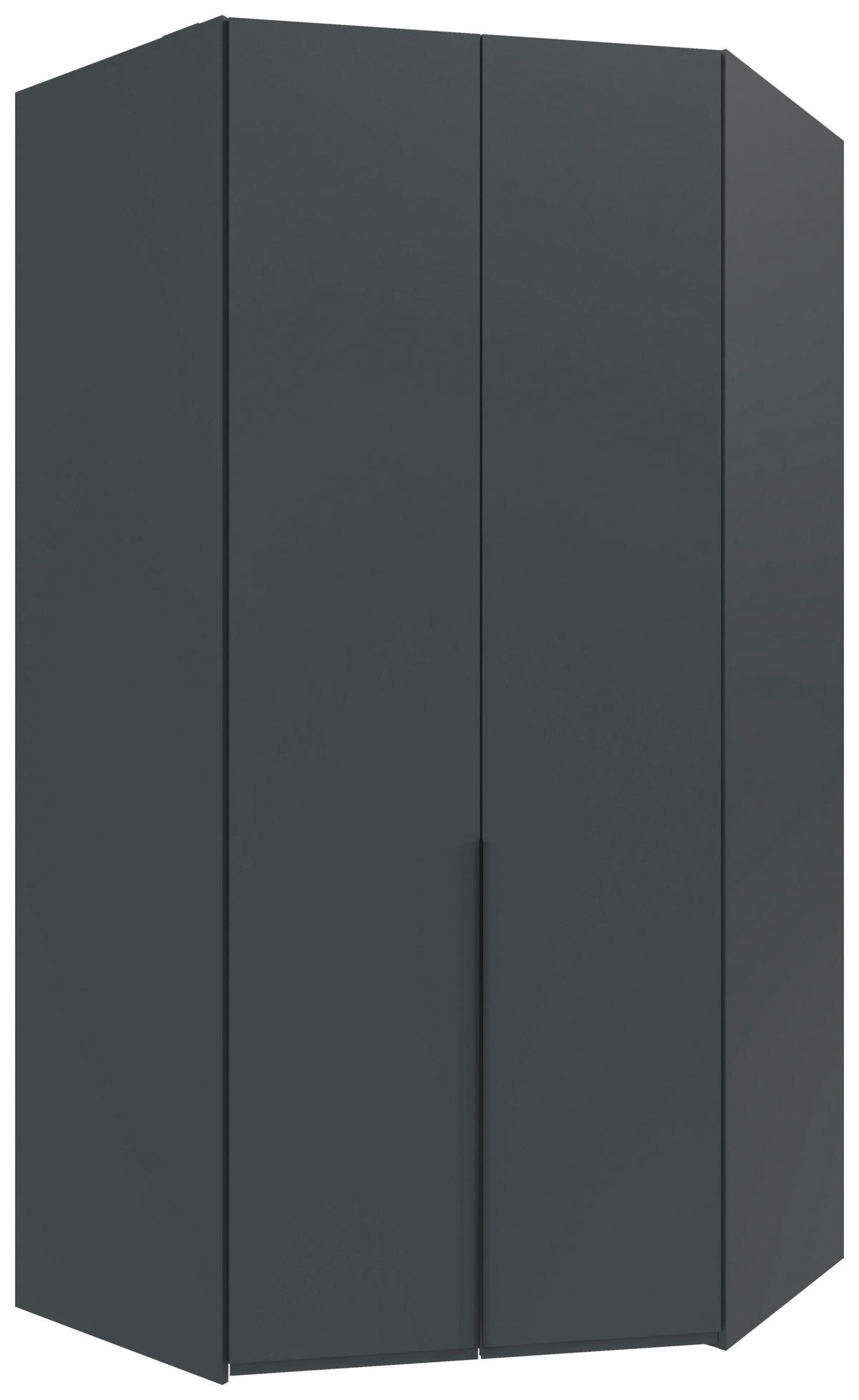 ECKKLEIDERSCHRANK 120/236/120 cm  - Schwarz/Graphitfarben, MODERN, Holzwerkstoff/Metall (120/236/120cm) - MID.YOU