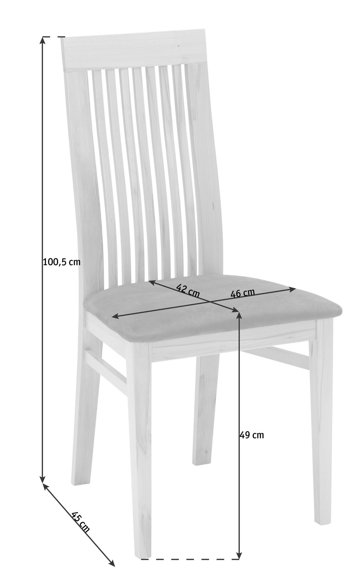 STOLICA  smeđa, boje bukve  drvo, tekstil      - smeđa/boje bukve, Konvencionalno, drvo/tekstil (46/100,5/45cm) - Cantus