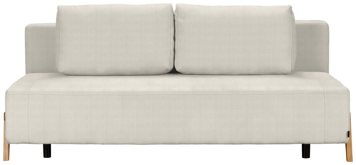 SCHLAFSOFA Chenille Ecru  - Ecru/Naturfarben, Design, Holz/Textil (211/88/102cm) - Niels Andersson