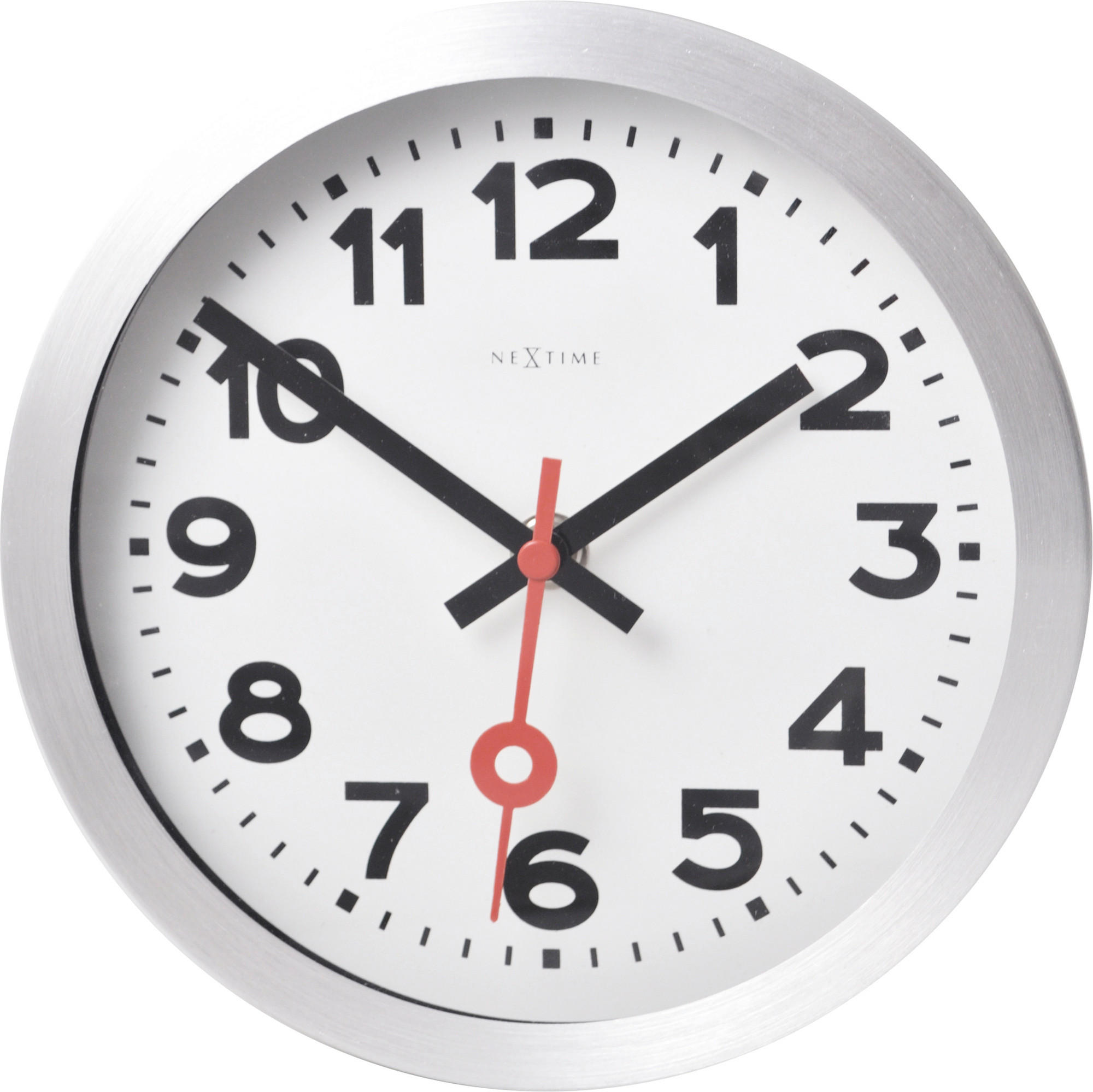 WANDUHR Silberfarben 19/19/3,8 cm  - Silberfarben, Basics, Metall (19/19/3,8cm) - Nextime