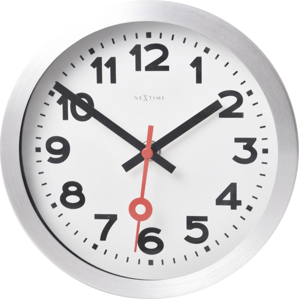 WANDUHR Silberfarben 19/19/3,8 cm  - Silberfarben, Basics, Metall (19/19/3,8cm) - Nextime