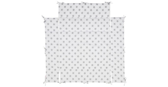 LAUFGITTEREINLAGE Grey Stars   - Weiß/Grau, Basics, Textil (100/75cm) - My Baby Lou