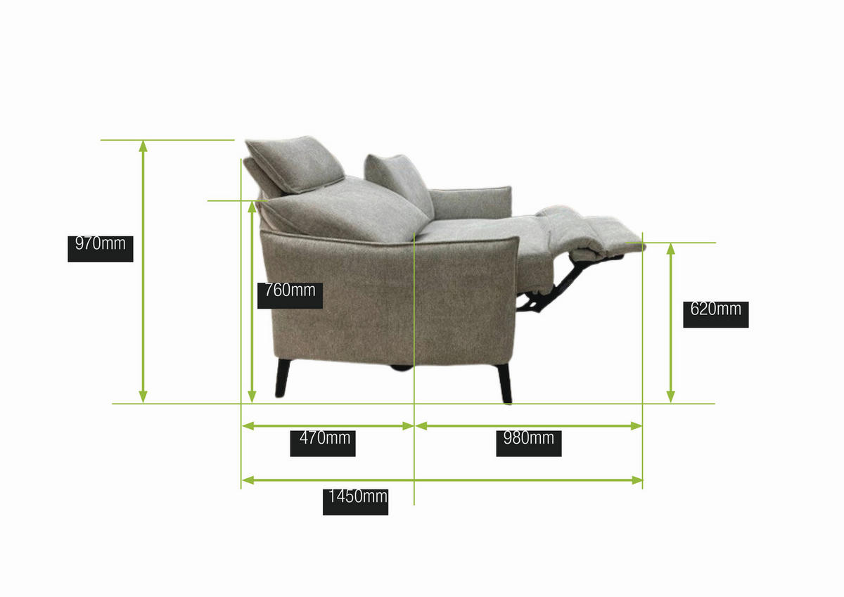 3-SITZER-SOFA Chenille Senfgelb  - Senfgelb/Schwarz, KONVENTIONELL, Textil/Metall (184/90/92cm) - Elegando