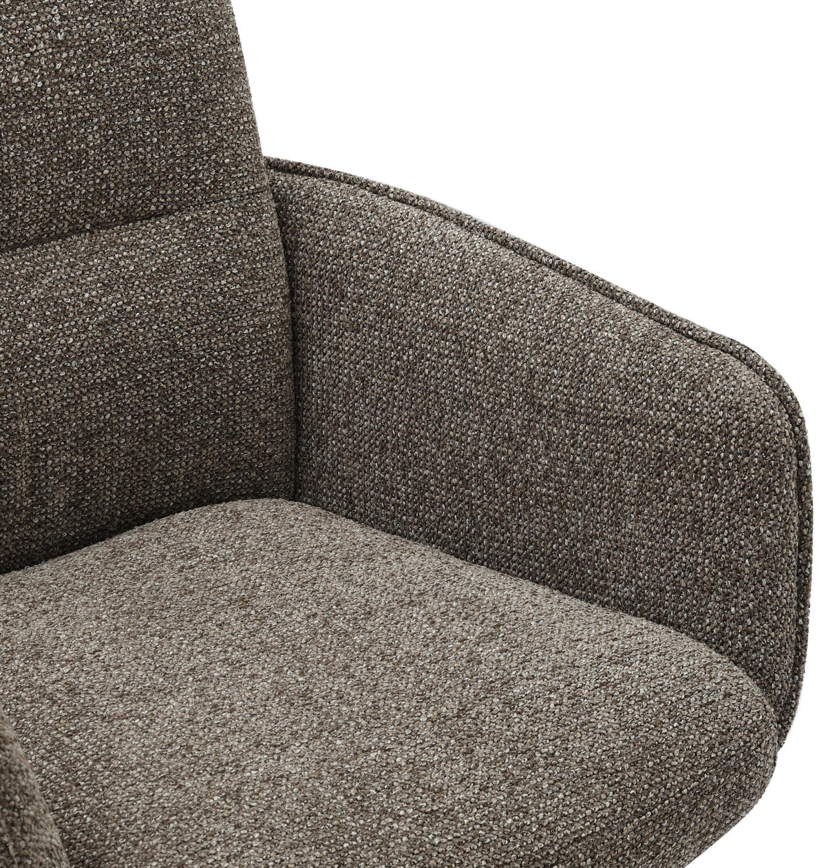 ARMLEHNSTUHL  in Struktur  - Dunkelbraun/Grau, MODERN, Holz/Textil (61/88/59cm) - MID.YOU