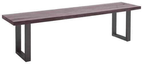 SITZBANK 160/50/40 cm Anthrazit, Eichefarben Eiche massiv Metall  - Eichefarben/Anthrazit, Design, Holz/Metall (160/50/40cm) - Novel