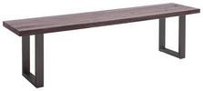 SITZBANK 220/50/40 cm Anthrazit, Eichefarben Eiche massiv Metall  - Eichefarben/Anthrazit, Design, Holz/Metall (220/50/40cm) - Novel