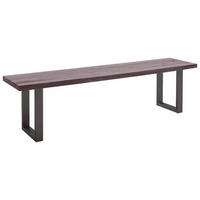 SITZBANK 220/50/40 cm Anthrazit, Eichefarben Eiche massiv Metall  - Eichefarben/Anthrazit, Design, Holz/Metall (220/50/40cm) - Novel