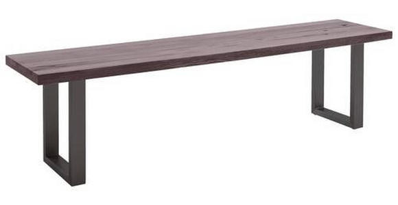 SITZBANK 220/50/40 cm in Eichefarben, Anthrazit - Eichefarben/Anthrazit, Design, Holz/Metall (220/50/40cm) - Novel