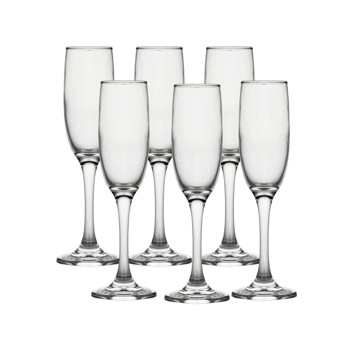 GLÄSERSET  6-teilig  - Transparent, Basics, Glas (6,8/21,5cm) - Echtwerk