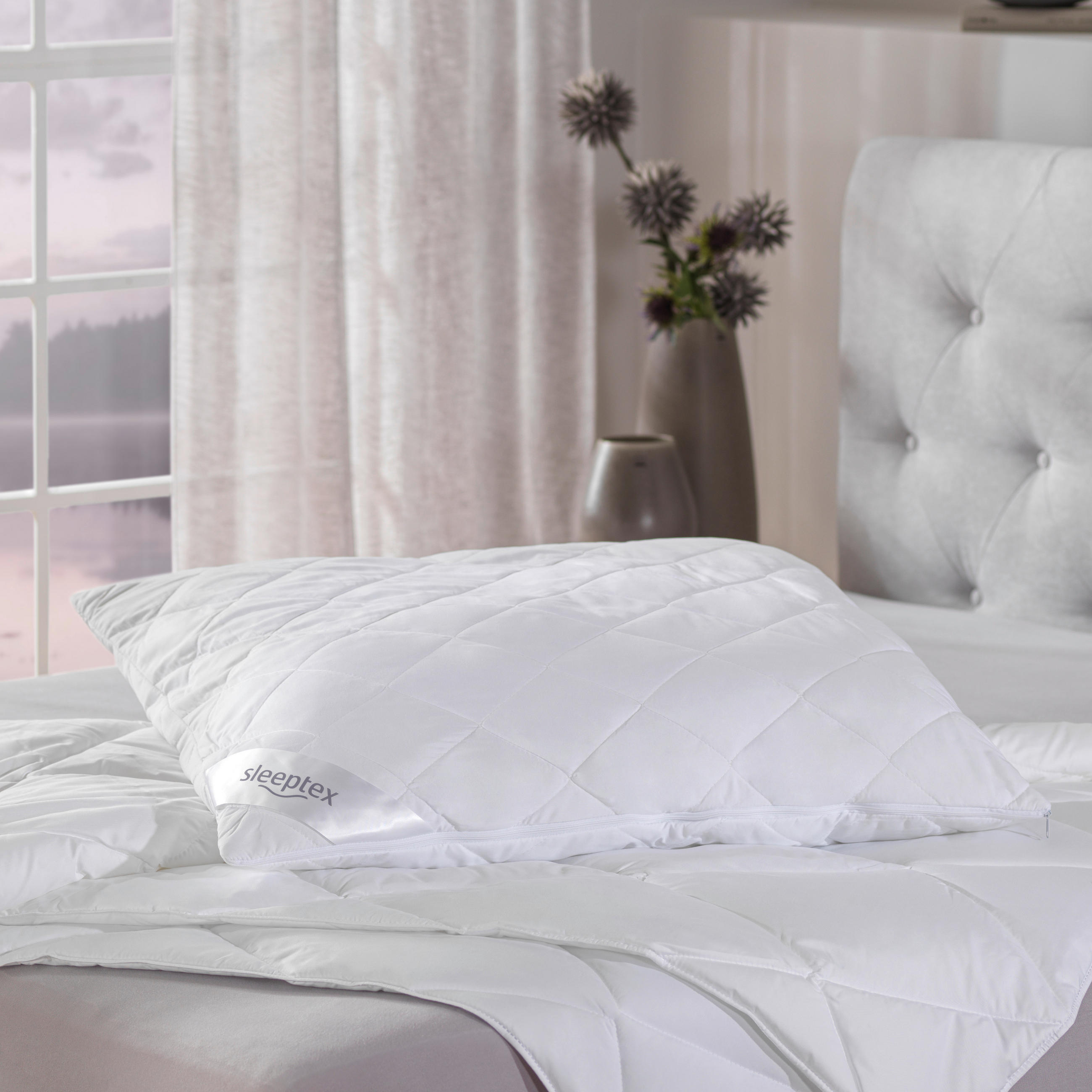 KOPFKISSEN  Oviedo  80/80 cm       - Weiß, Basics, Textil (80/80cm) - Sleeptex