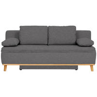 SCHLAFSOFA in Webstoff Dunkelgrau  - Dunkelgrau/Naturfarben, Konventionell, Holz/Textil (203/95/96cm) - Venda