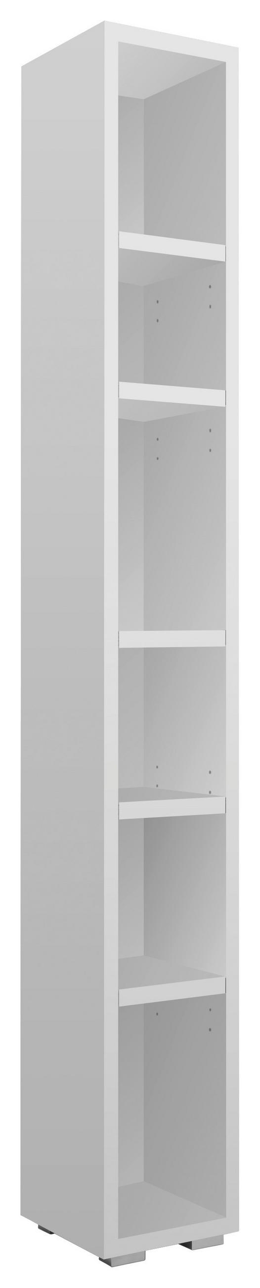 REGAL 25/191/27 cm bela  - srebrne barve/bela, Konvencionalno, leseni material (25/191/27cm) - Livetastic